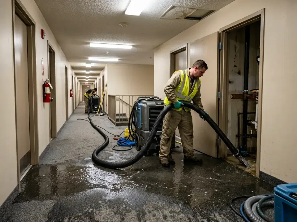 multi-unit-apartment-hallway-f-005 — frequently asked questions, Emergency Burst Pipe Water Extraction & Removal in Englisht…